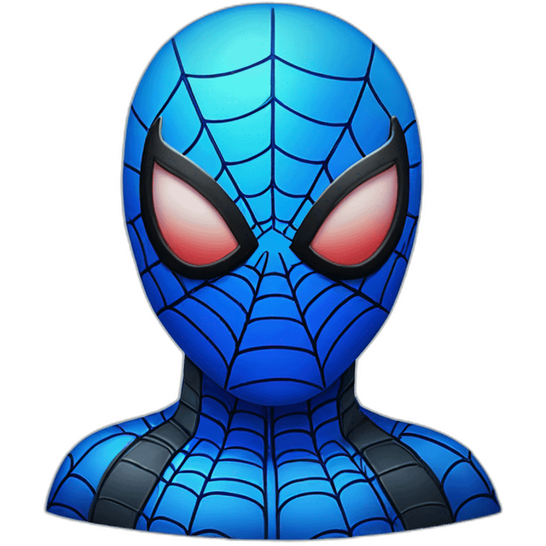 Blue gradient spider man emoji