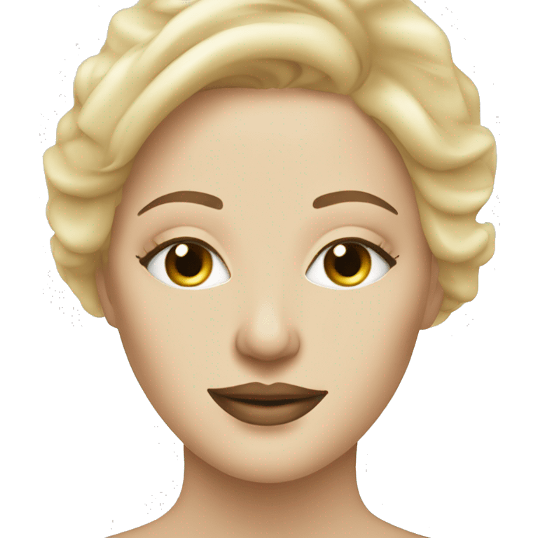 Blonde Lady with face mask spa beauty full face relaxing emoji