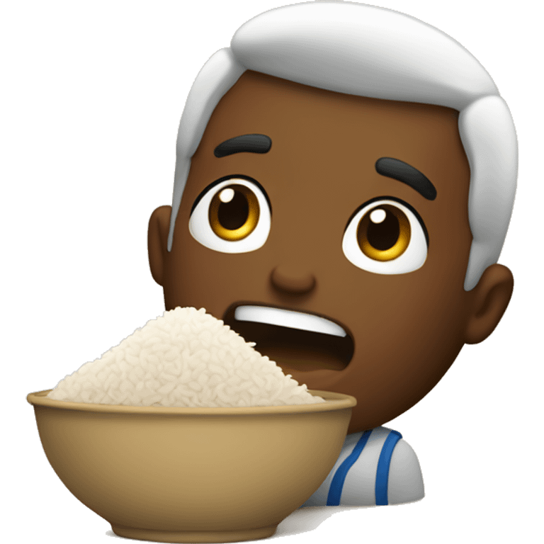 Me eating rice emoji