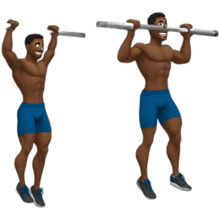 athlete doing pull ups crossfit emoji