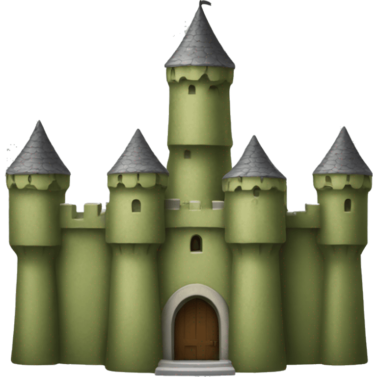 realistic olive green castle emoji