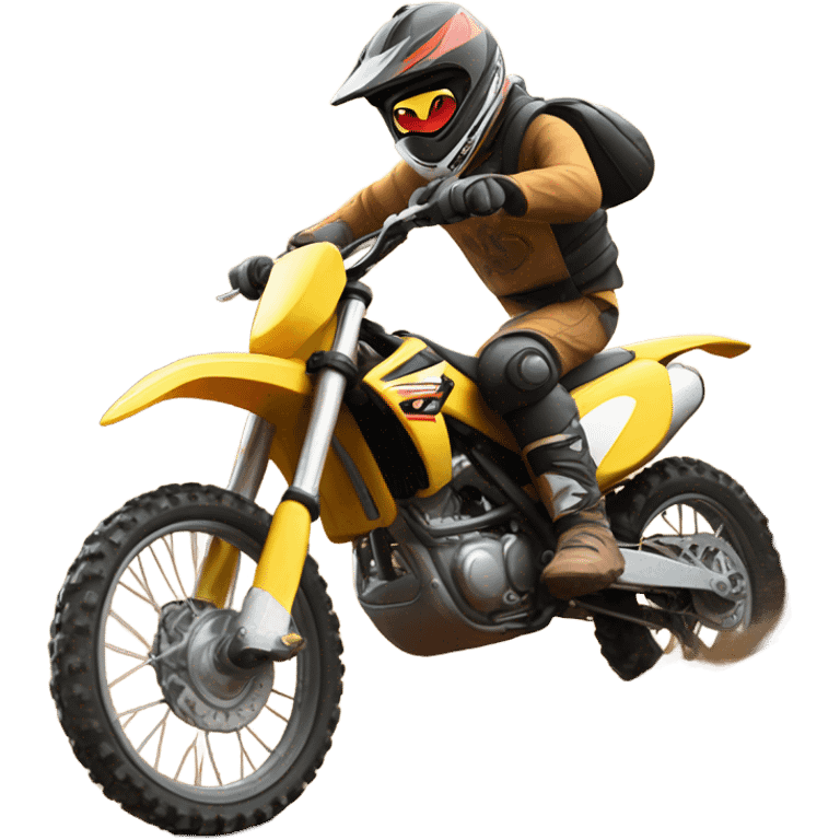 Car riding dirtbike emoji