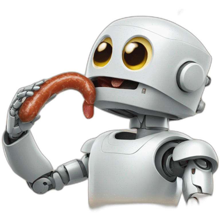 robot eating salchichon emoji