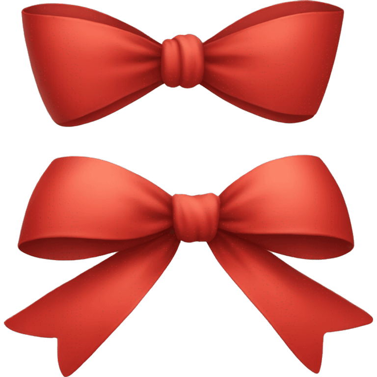 One red bow emoji