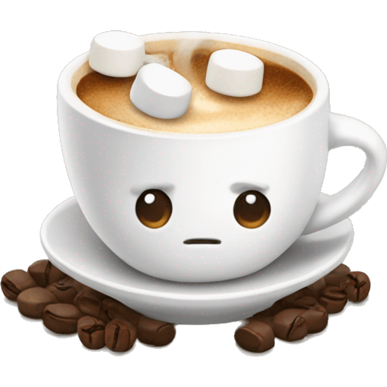 Coffee with marshmallows  emoji