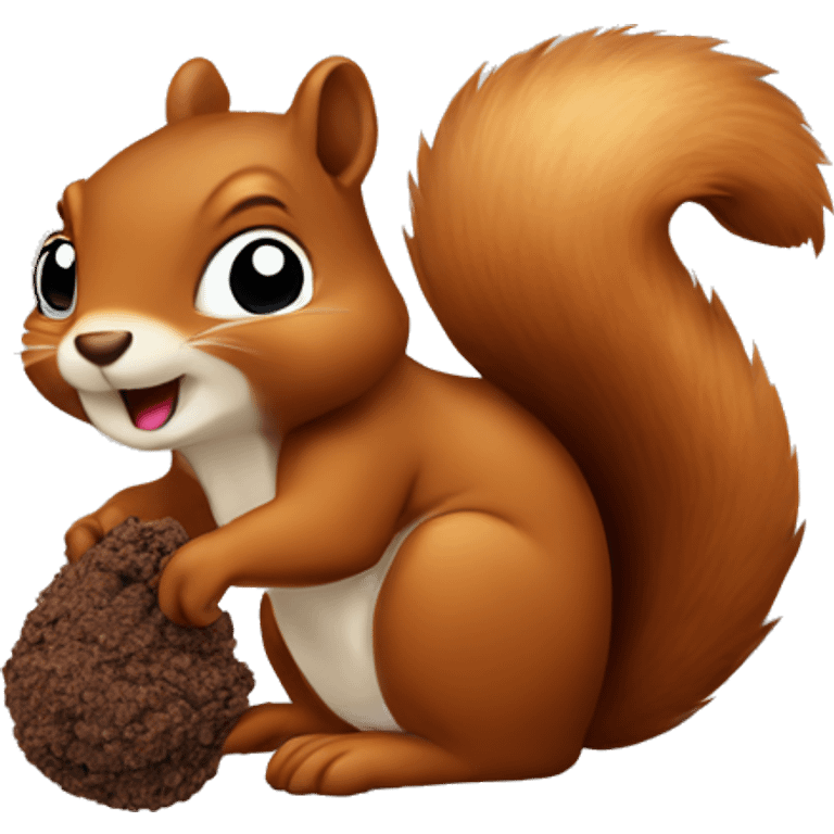 Squirrel and poop emoji