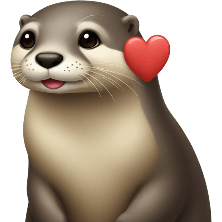 Loutre with Heart  emoji