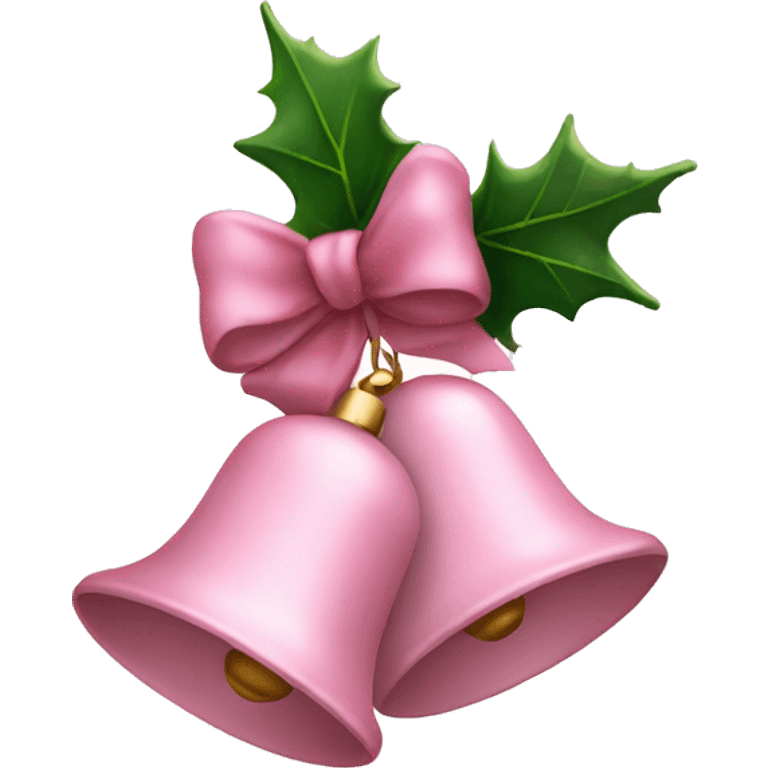 Light pink Christmas bells emoji