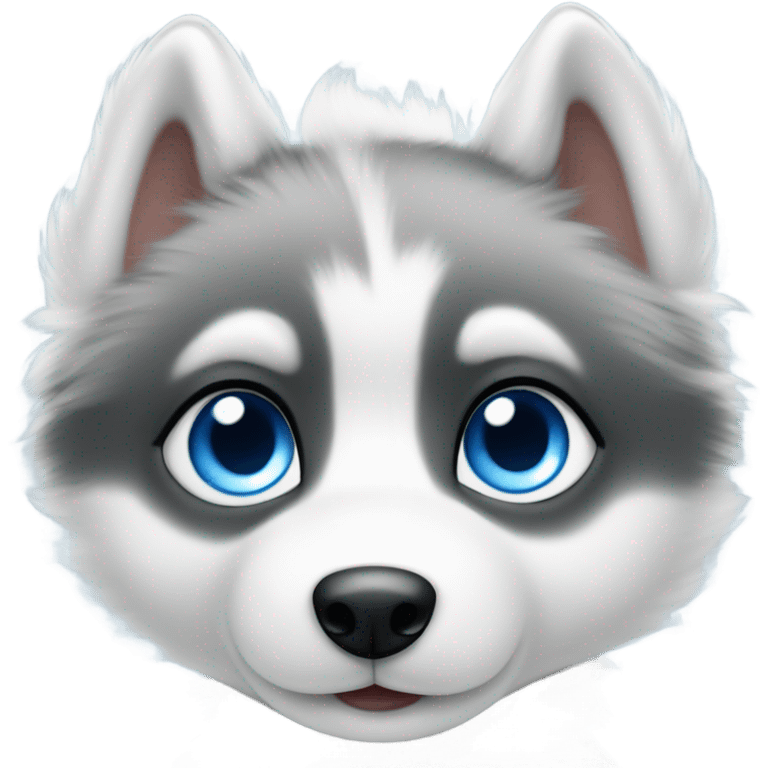 Cute baby husky ￼ emoji