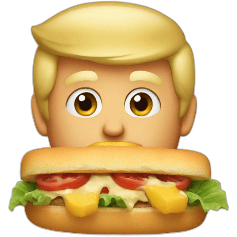 donald trump eating emoji