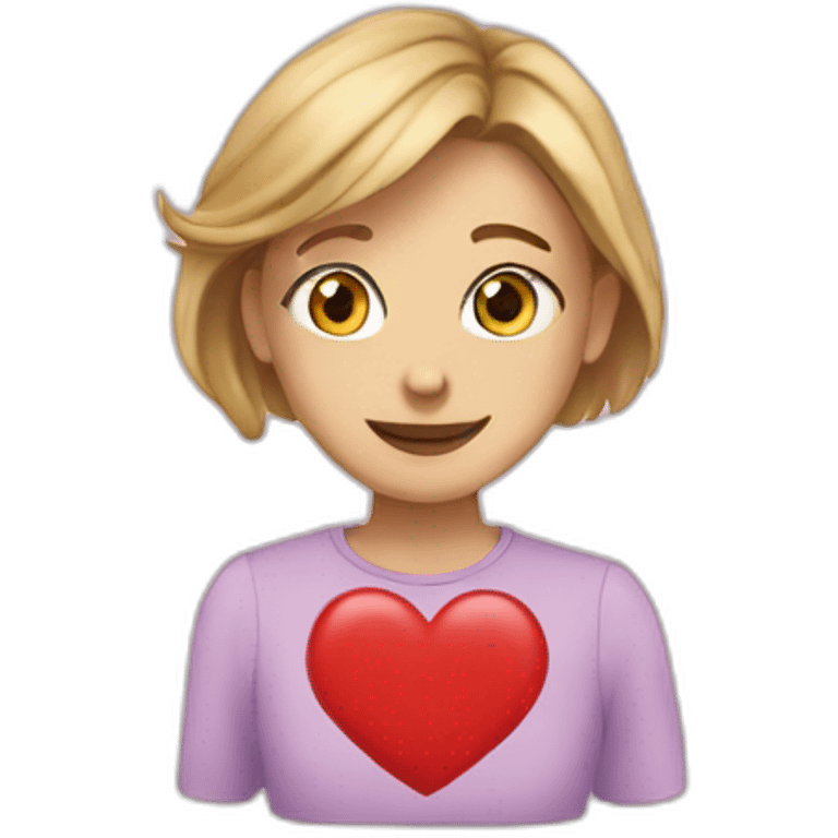 Heart with wrote Clara in it  emoji