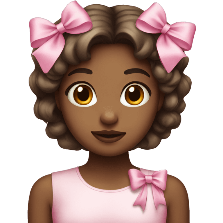 Girl with a pink bow  emoji