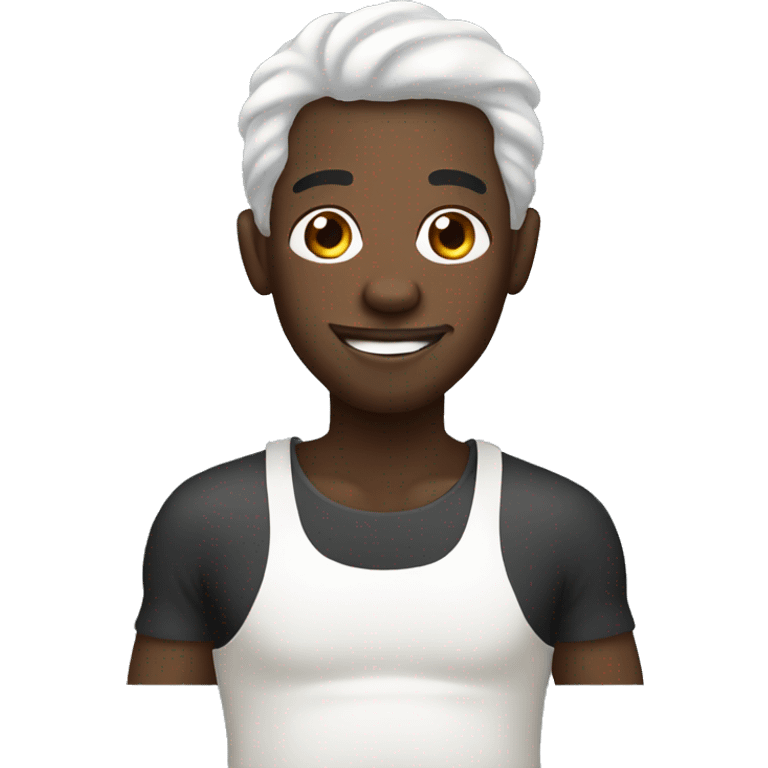 black guy with milk emoji