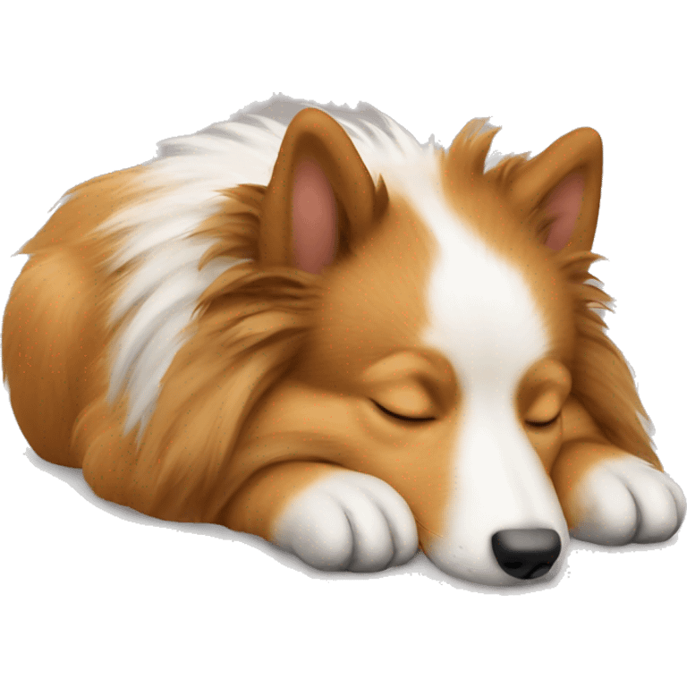 sleeping shetland sheepdog emoji