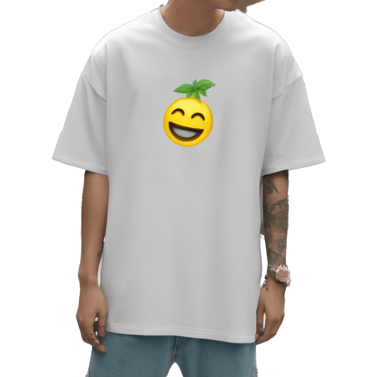 Skater fashion aesthetic baggy clothes graphic t shirt 420 emoji