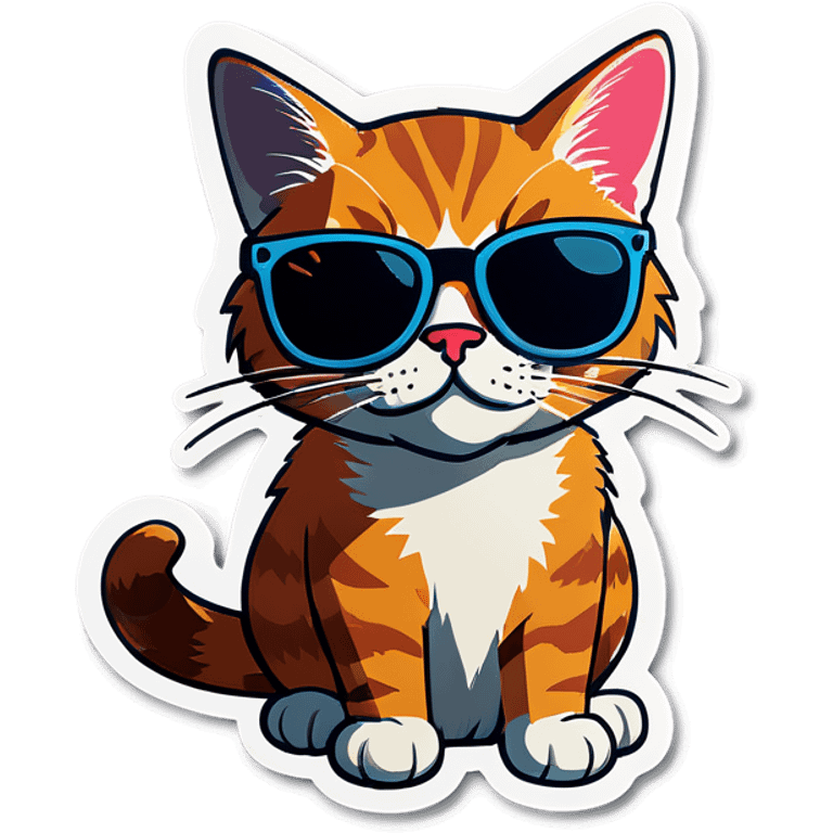 Cat with sunglasses emoji