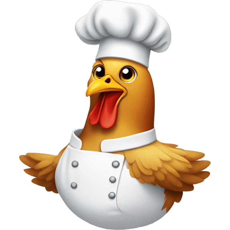 Chicken with chef hat emoji