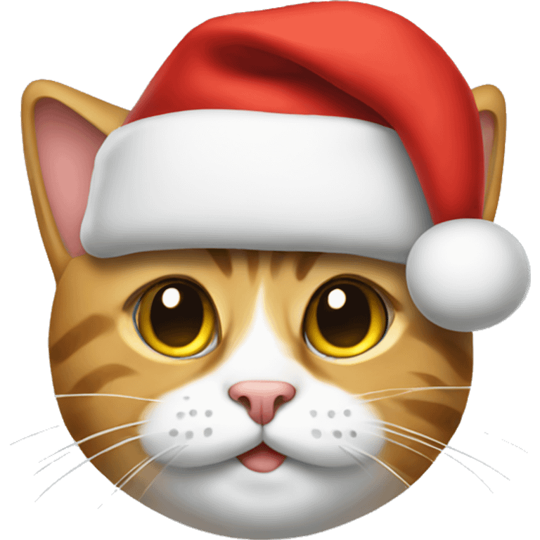  Cat with santahat emoji