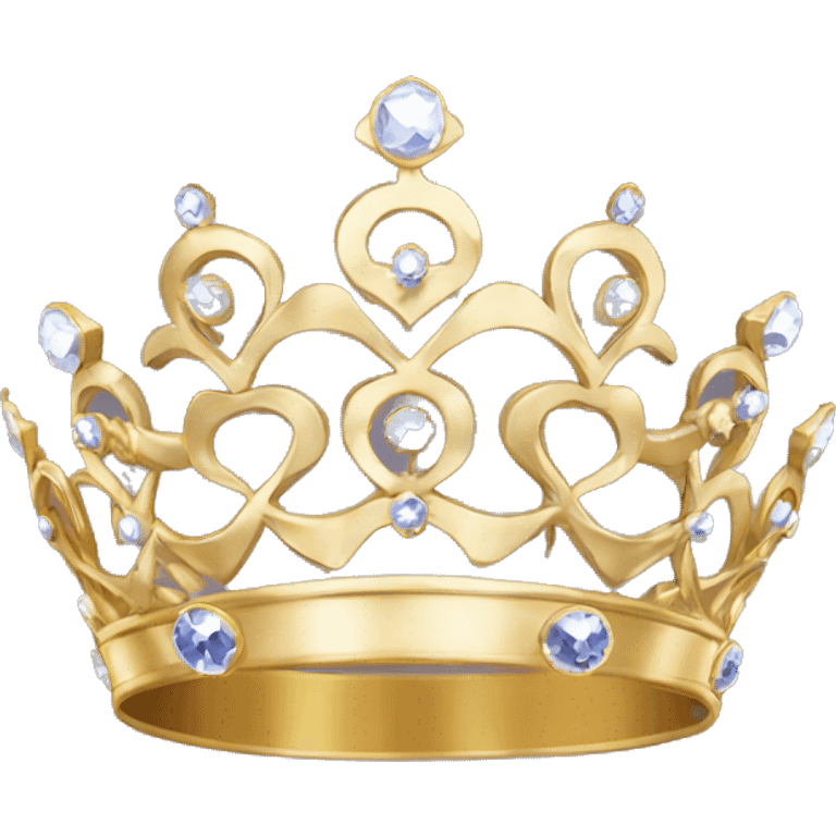 dainty british tiara gold no background emoji