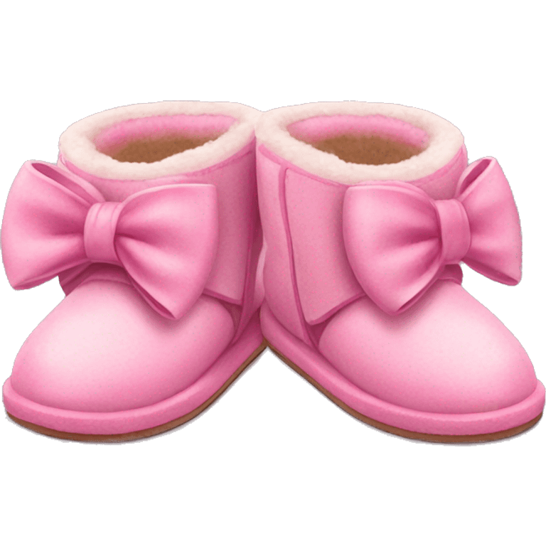 Pink Ugg slippers bows  emoji