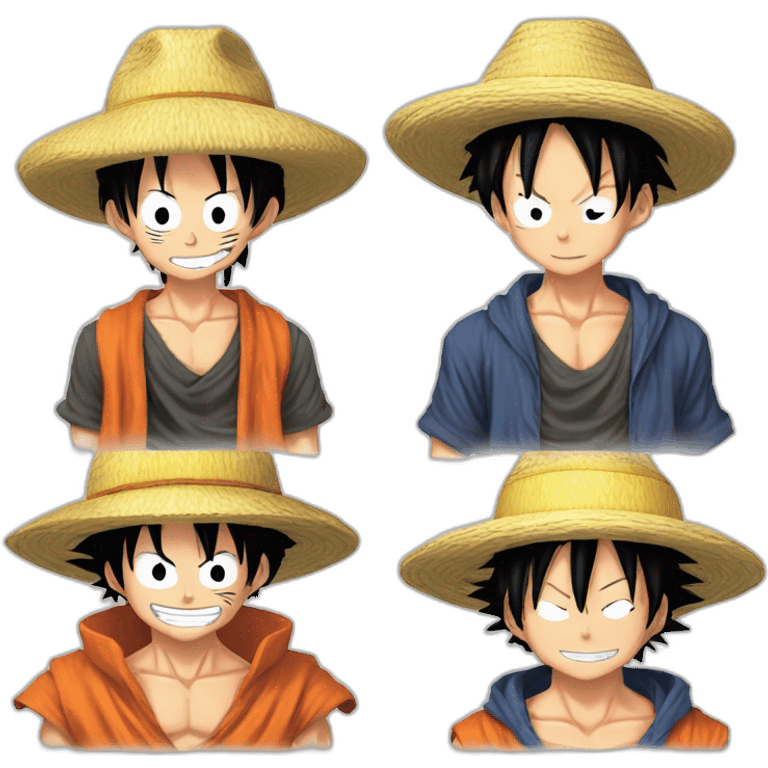 luffy y goku emoji