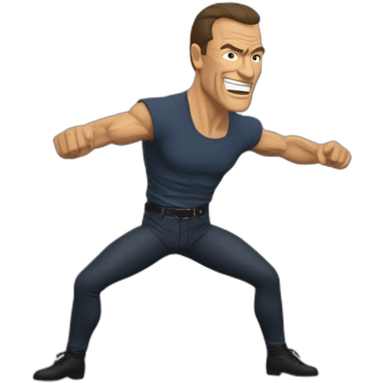 JEAN CLAUDE VAN DAMME in full splits emoji