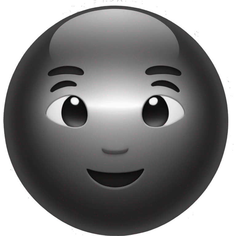 3d gradient black round emoji