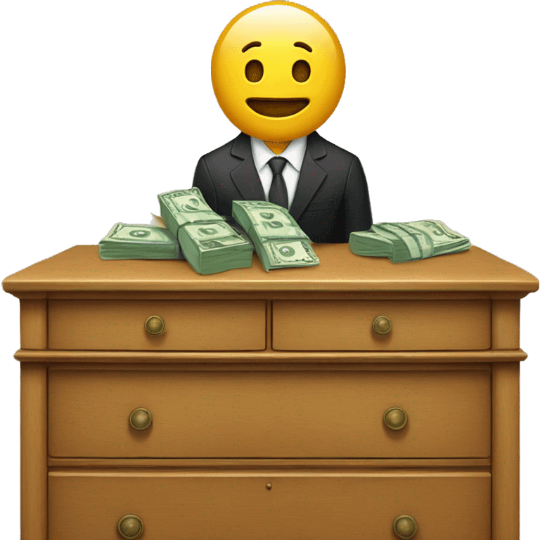 Money on a dresser emoji