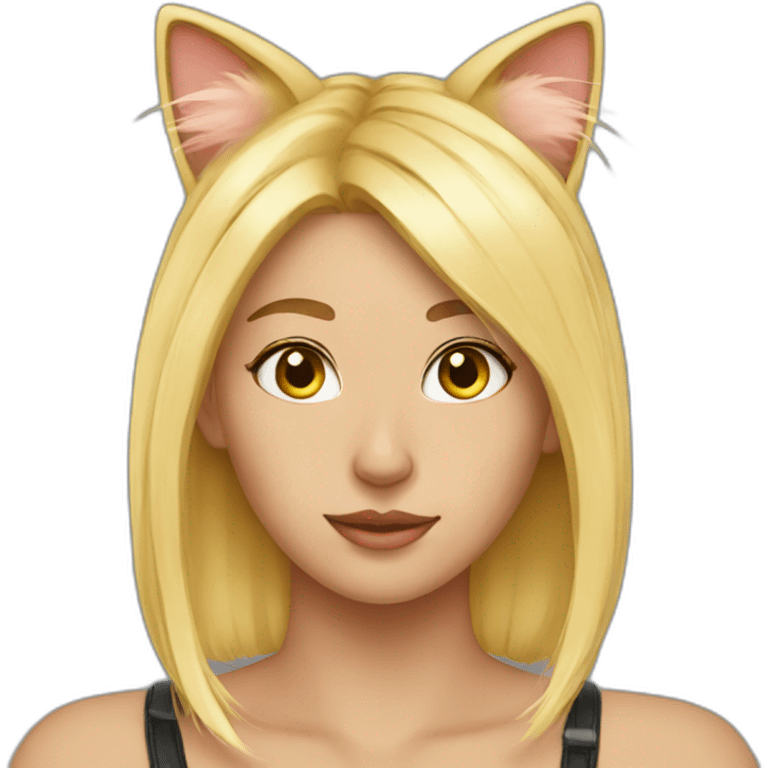 sexy blonde cat ears emoji