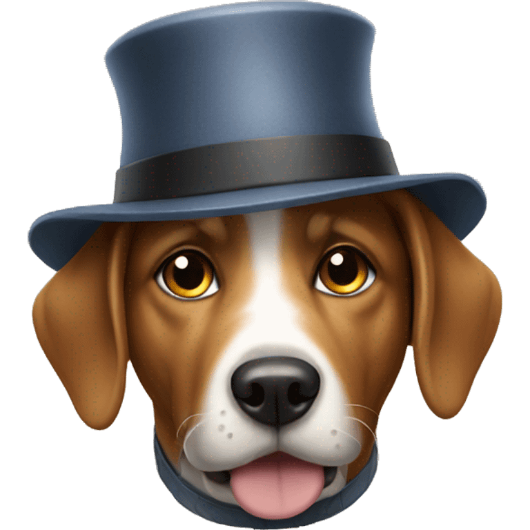 Dog with hat emoji