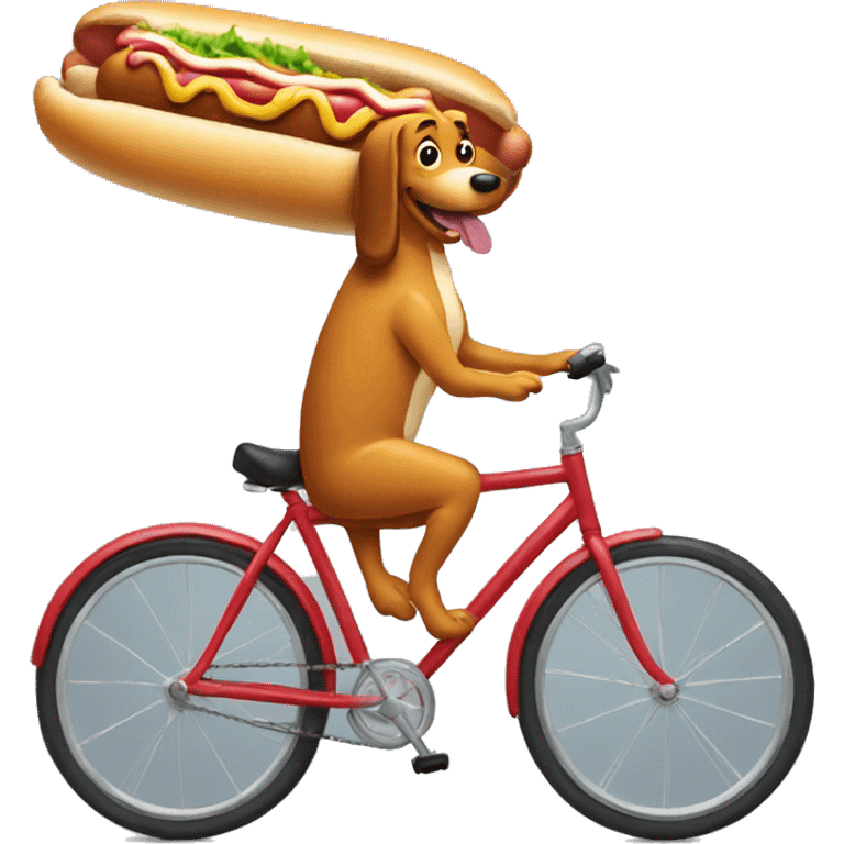 Hotdog riding bicycle  emoji