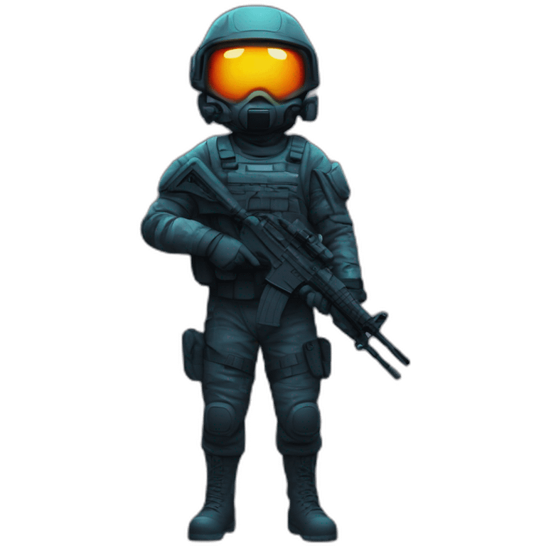 Thermal vision soldier emoji