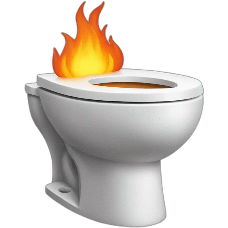 toilet-onfire emoji