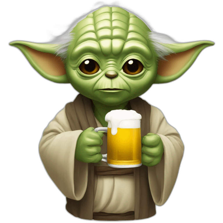 yoda bois un biere emoji