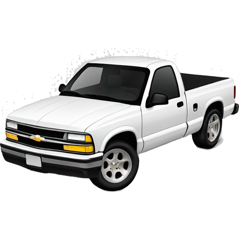 White 1996 Chevy s10 emoji