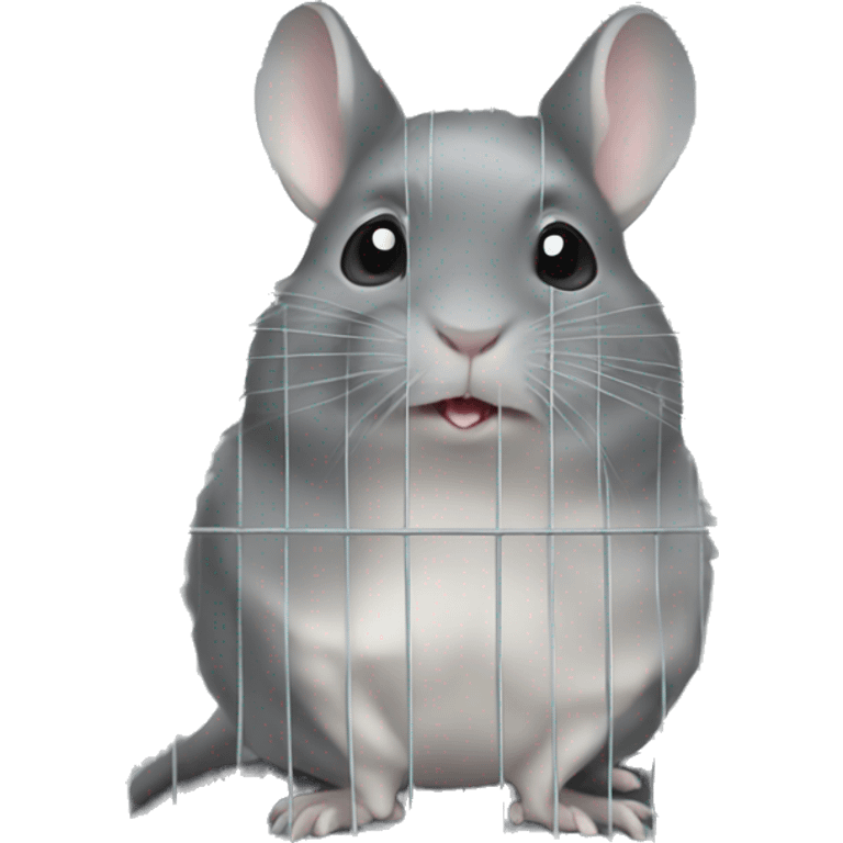 chinchilla in cage emoji