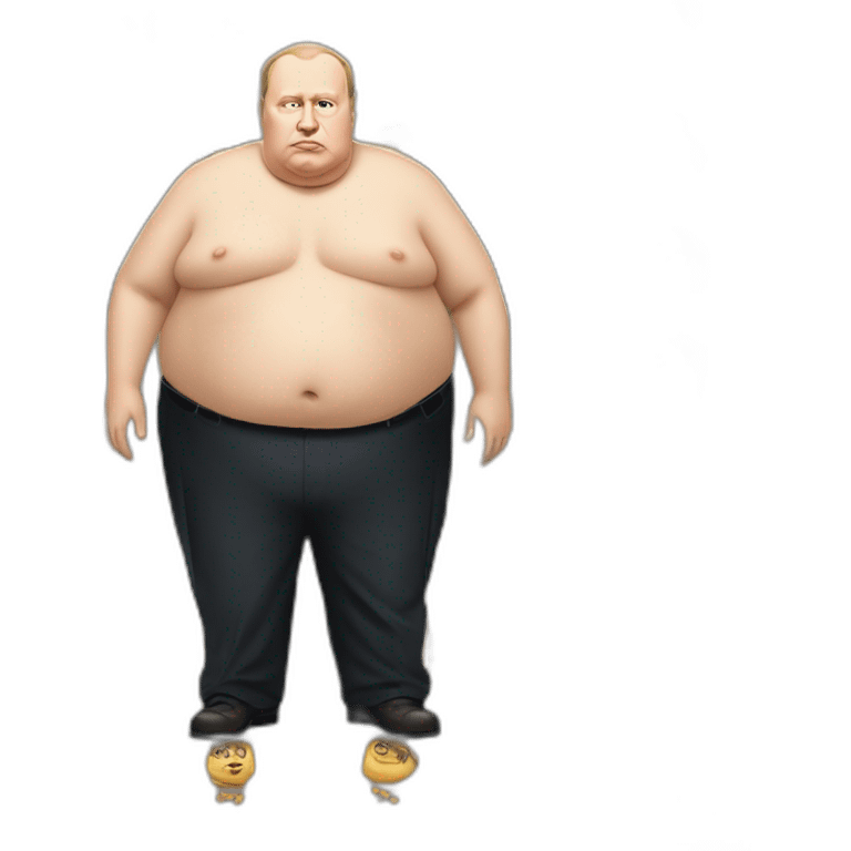 Vladimir Poutine morbidly obese full body emoji