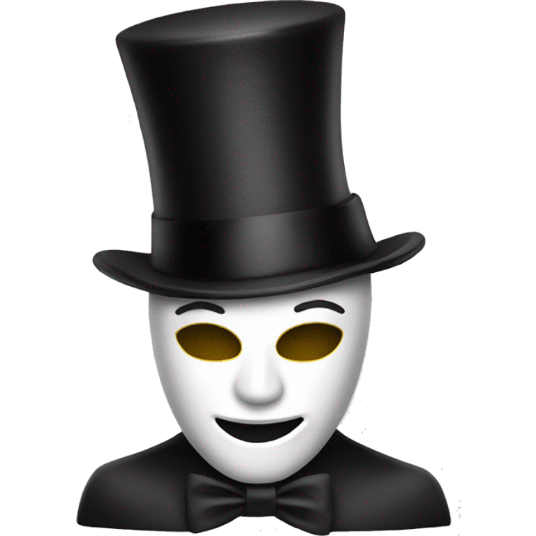 Wite mask wearing a party top hat emoji