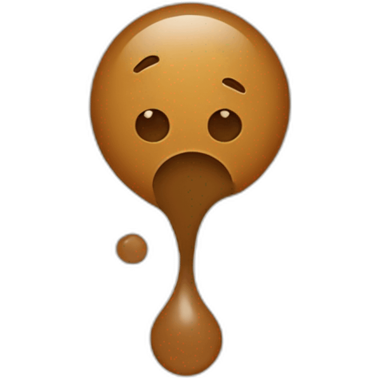 Poop coming out of 2 beige circles emoji