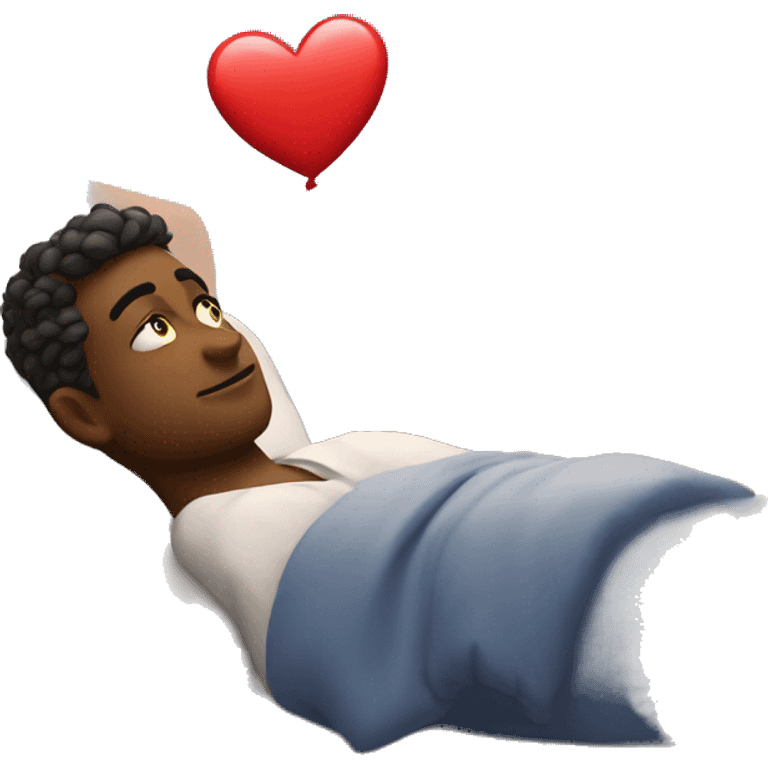 An emoji Daydreaming about love emoji