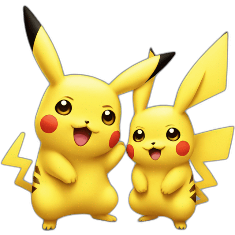 two pikachu emoji