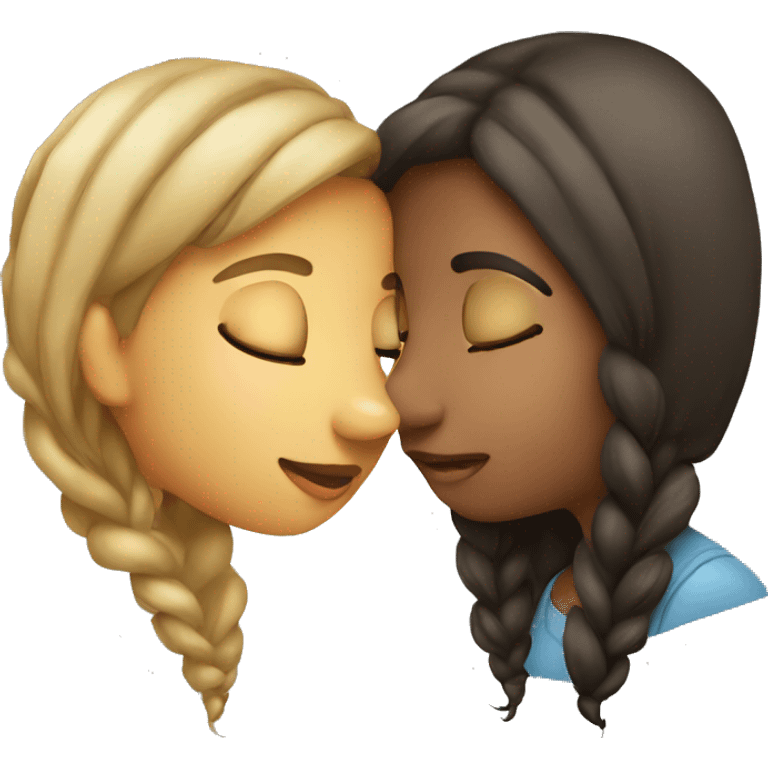 girls kissing emoji