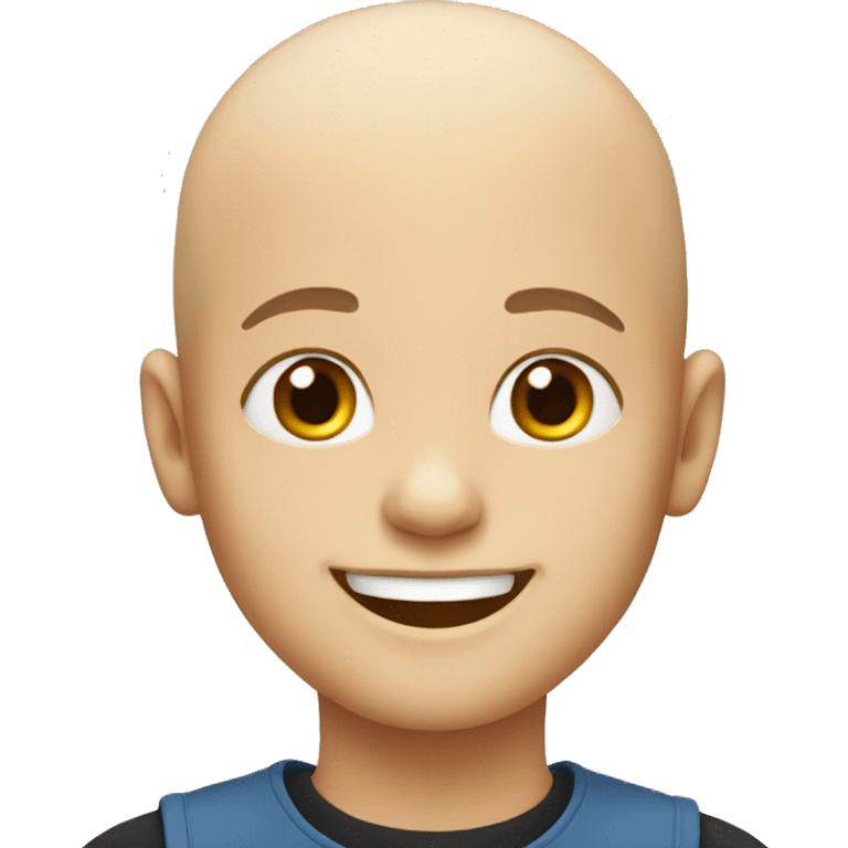 Smiling boy no hair simplw emoji