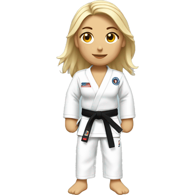 woman jiu jitsu white belt emoji