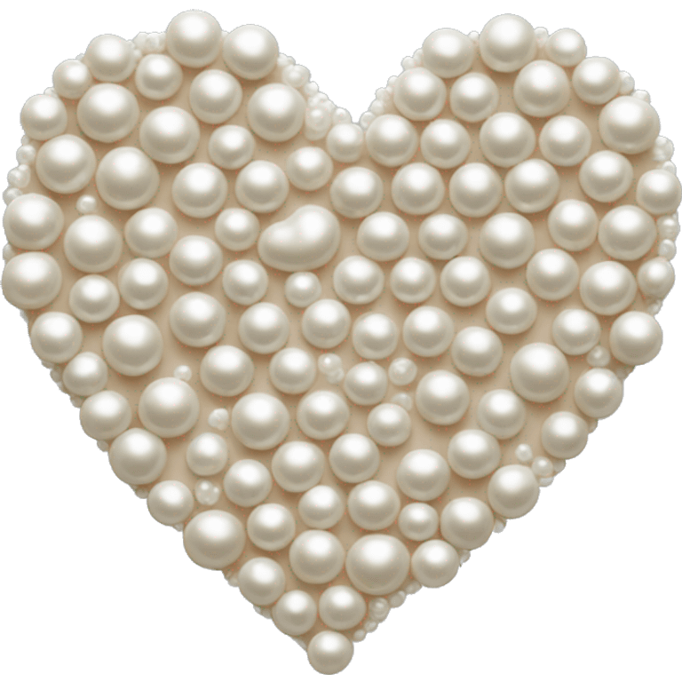 a perfectly shaped heart made out of pearls emoji