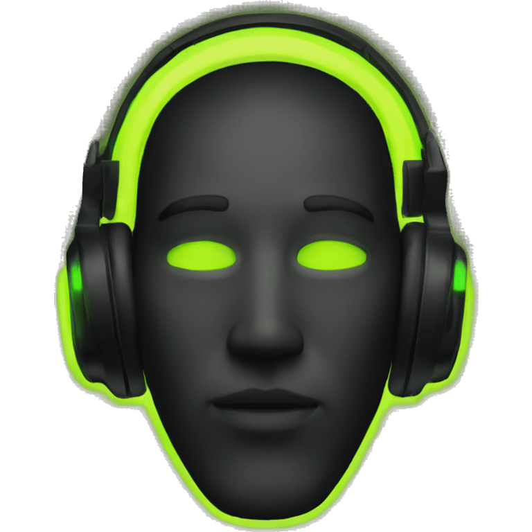 Neon headfone  emoji