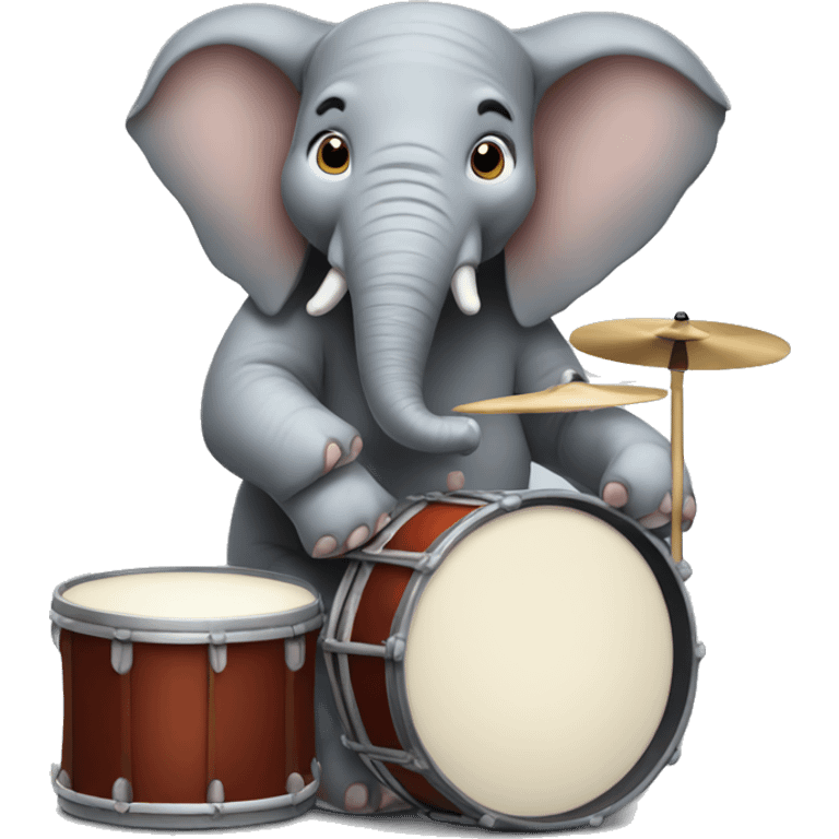 elephant playing the drums emoji