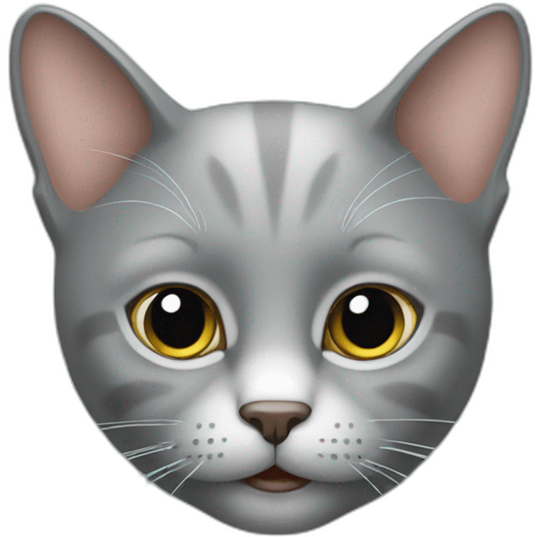 Petit chat gris emoji