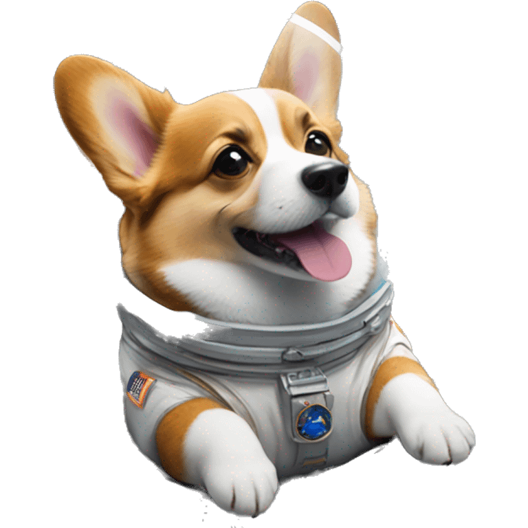 Corgi in a space suite emoji