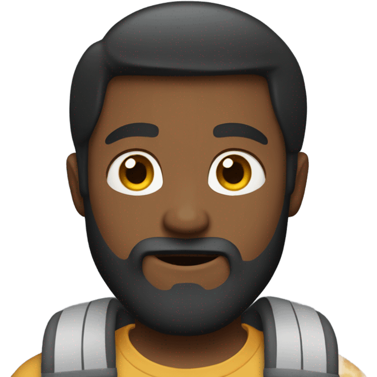 Bearded muscular boys in casual attire emoji